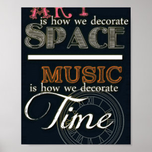 Affiche L'art est la façon dont nous décorons l'espace - L
