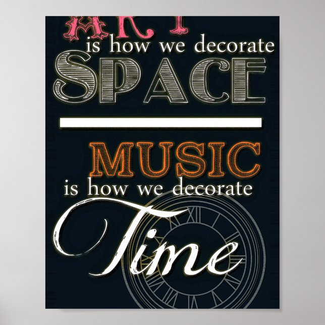 Affiche L'art est notre façon de décorer l'espace - La mus (Devant)