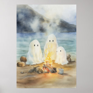Affiche L'art fantôme : Fantômes au bord du feu de camp su