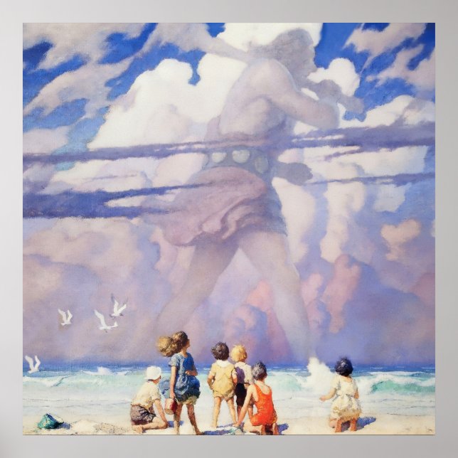 Affiche L'art féerique du « Géant » par NC Wyeth (Devant)