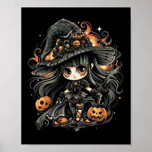 Affiche L'art féroce de la sorcière d'Halloween