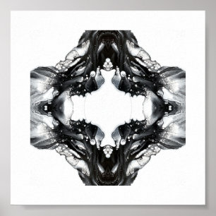 Affiche L'art fluide abstrait de lumière et d'obscurité en