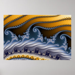 Affiche L'art fractal balayé par le vent