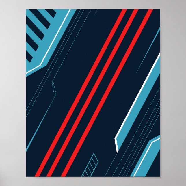 Affiche L'art futuriste de la ligne Abstraite (Devant)