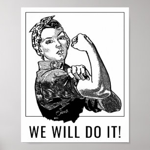 Affiche L'art graphique féministe Can-Do Rosie-The-Riveter