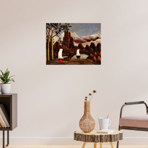 Affiche L'art Henri Rousseau : Les Bancs de l'Oise