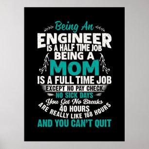 Affiche L'Art Ingénieur Être Une Maman Ingénieur