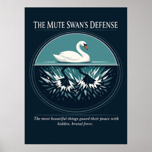 Affiche L'art inspirant de la défense du cygne muet