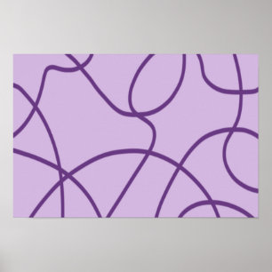 Affiche L'art linéaire en violet