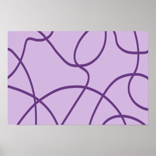 Affiche L'art linéaire en violet (Devant)