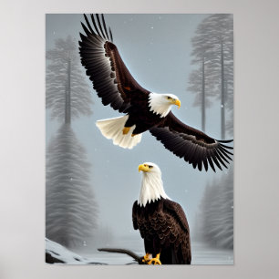 Affiche L'Art Majestic Bald Eagle