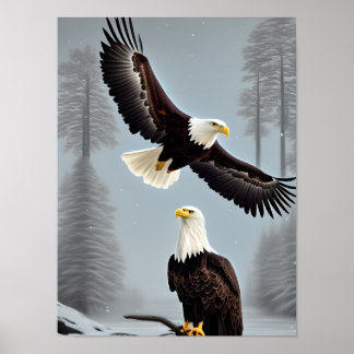 Affiche L'Art Majestic Bald Eagle