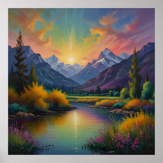 Affiche L'art majestueux des montagnes (Devant)