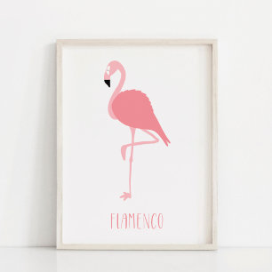 Affiche L'art moderne du flamant rose
