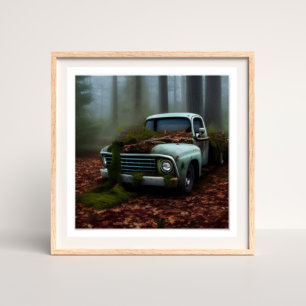 Affiche L'Art numérique de camion abandonné