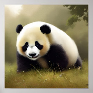 Affiche L'Art numérique heureux de Panda