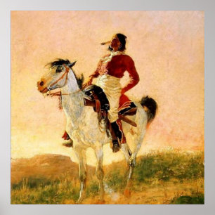 Affiche L'art occidental de Frederic Remington « Comanche