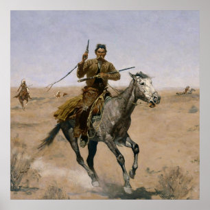 Affiche L'art occidental de Frederic Remington “La Fuite”