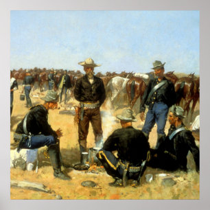 Affiche L'art occidental “Le petit déjeuner du cavalier”