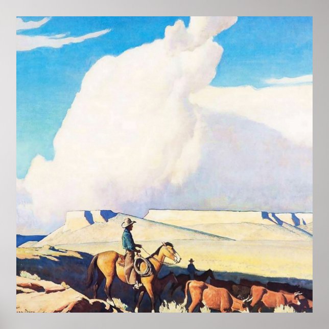 Affiche L'art occidental “Open Range” de Maynard Dixon (Devant)