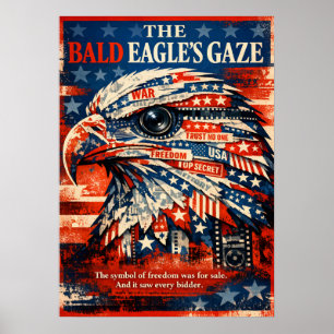 Affiche L'Art Patriotique du Regard de l'Aigle Chauve
