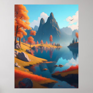 Affiche L'art paysager d'automne