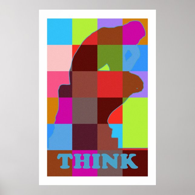 Affiche L'art pop moderne PENSE (Devant)