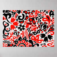 L'art populaire ukrainien motif floral abstact