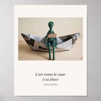 Affiche L'art remet le cœur à sa place — Série Papier