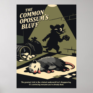 Affiche L'Art Rétro du Bluff de l'Opossum