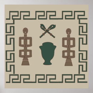 Affiche L'art tribal africain Abstrait