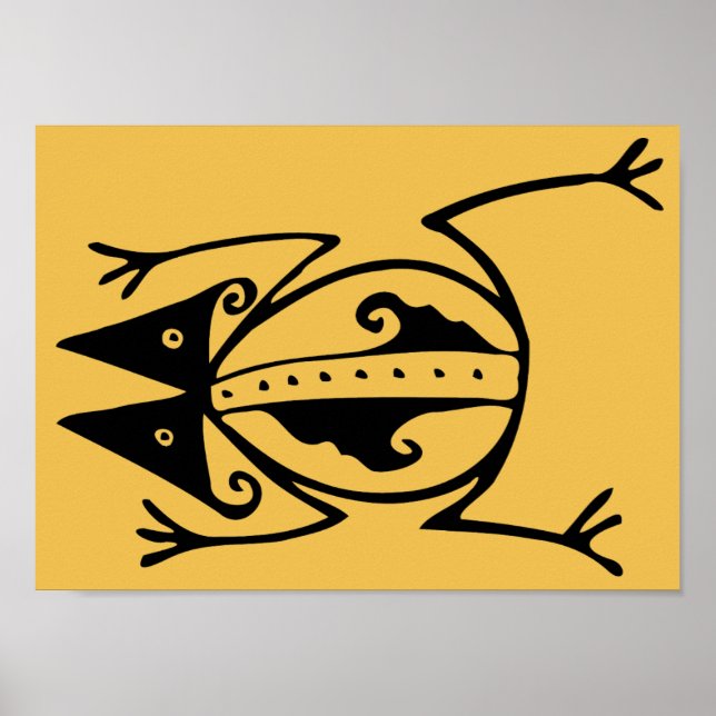 Affiche L'art tribal de la grenouille Argentine l'art popu (Devant)