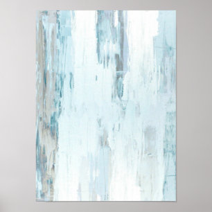 Affiche L'art Turquoise et beige Abstrait "nuageux"