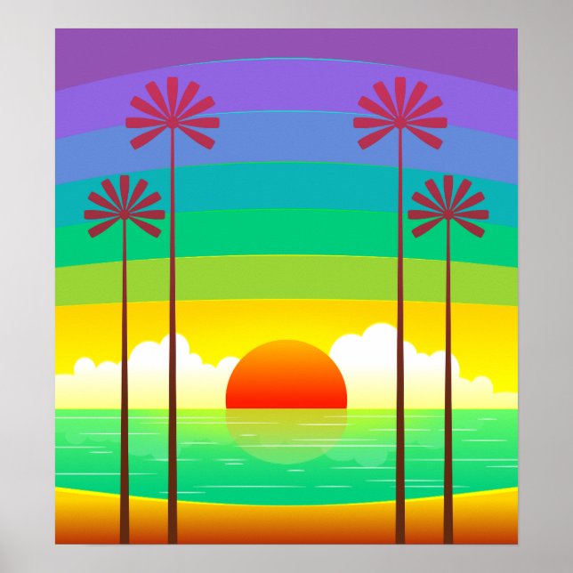 Affiche L'Art Vintage Sunrise (Devant)