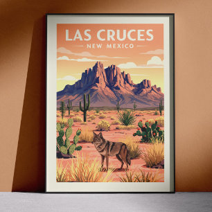 Affiche Las Cruces Nouveau-Mexique vintage