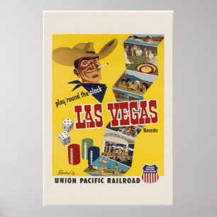 Affiche Las Vegas - 1952 Style de jeu vintage Voyage