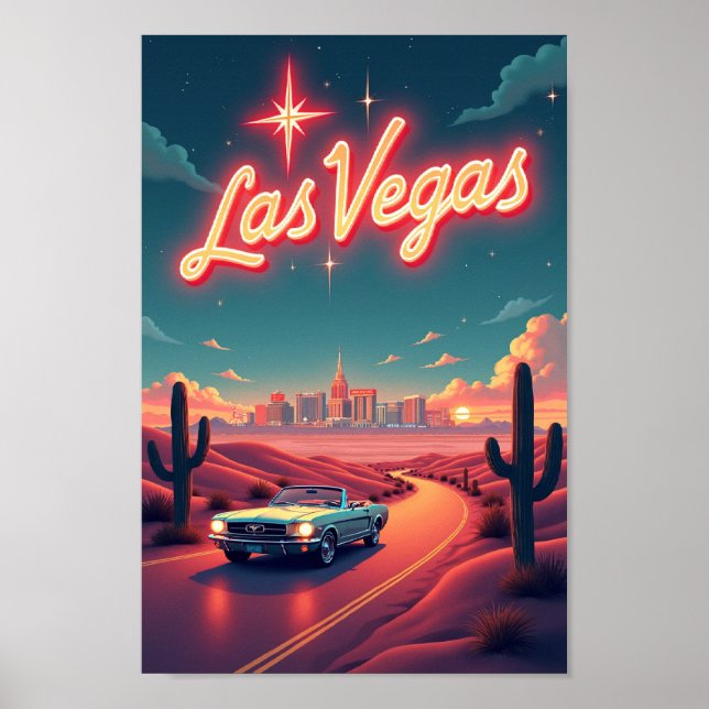 Affiche Las Vegas Glow : Évasion Rétro des Années 1950 dan (Devant)