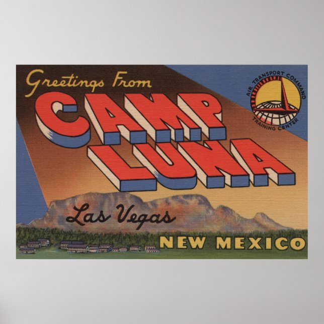 Affiche Las Vegas, New Mexico - Camp Luna (Devant)