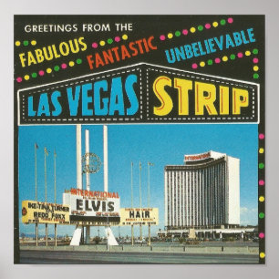 Affiche Las Vegas Strip, années 1960
