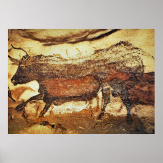 Affiche Lascaux Peinture rupestre préhistorique