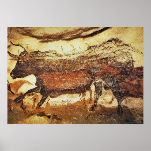 Affiche Lascaux Peinture rupestre préhistorique (Devant)