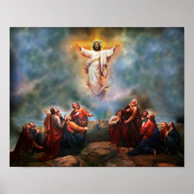 Affiche L'Ascension du Seigneur Image Dévotionnelle. (Devant)