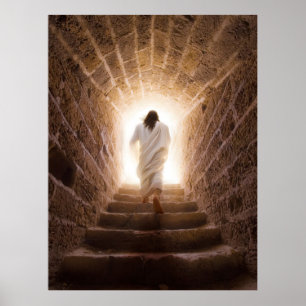 Affiche L'Ascension - Jésus Marchant Dans La Lumière