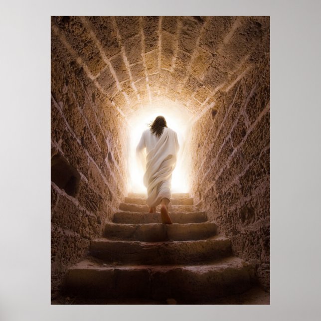 Affiche L'Ascension - Jésus Marchant Dans La Lumière (Devant)