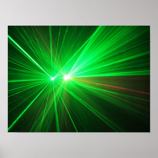 Affiche Laser rouge et vert (Devant)