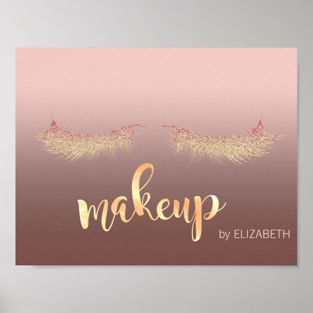 Affiche Lashes de Glittery moderne, Maqueteur (Devant)