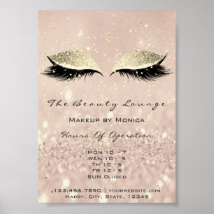 Affiche Lashes Explique Maquillage Artiste Parties scintil