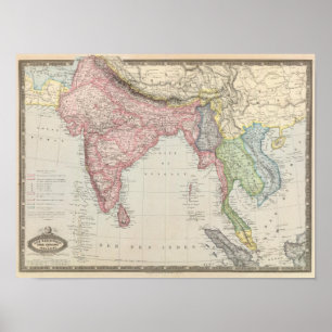 Affiche L'Asie du sud