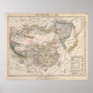 Affiche L'Asie, Japon, Chine