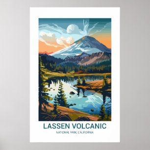 Affiche Lassen Parc National Volcanique Californie USA